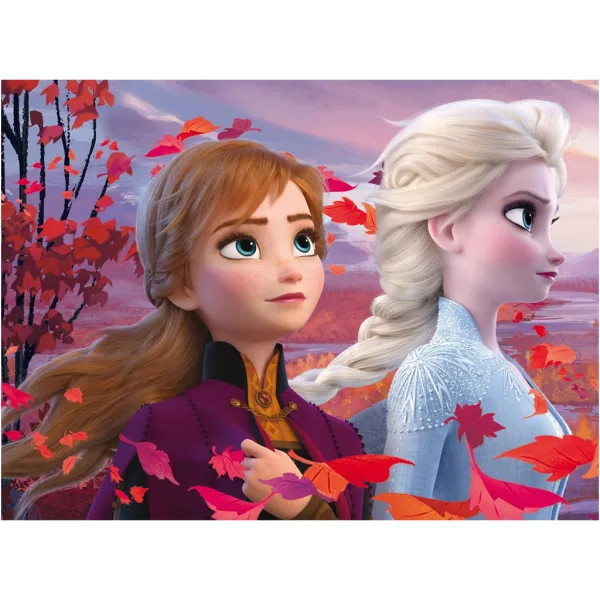 Ledové království 2 v 1, 60dílné Eco puzzle a omalovánka 70x50 cm – Lisciani obrázek 2