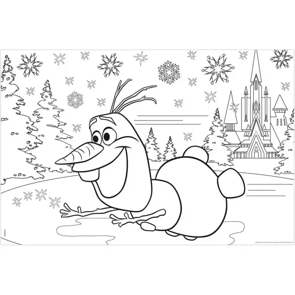 Ledové království 2 v 1 maxi 35dílné puzzle a omalovánky 70x50 cm – Lisciani obrázek 2