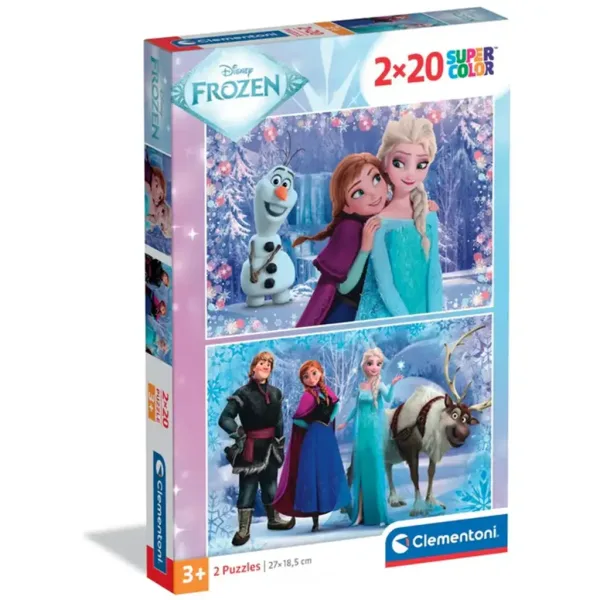 Ledové království kouzelná dobrodružství 2x20 ks supercolor puzzle - Clementoni obrázek 1