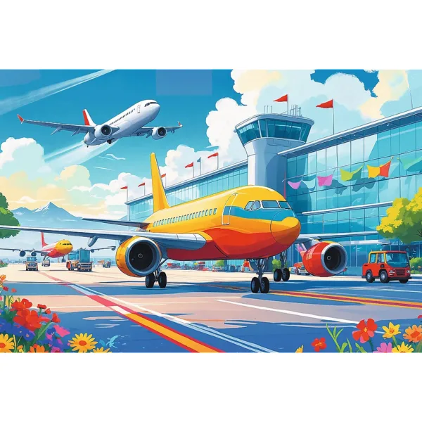Letiště 100dílné puzzle - Trefl obrázek 2