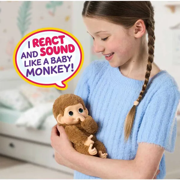 Little Live Pets: Mini Maki Pepi Peach interaktivní krémová opička obrázek 3
