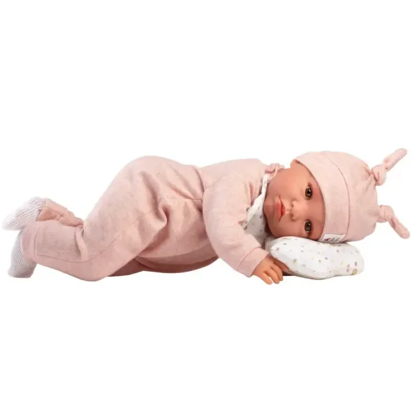 Llorens: Luna 45cm plačící panenka s puntíkovaným polštářkem obrázek 3