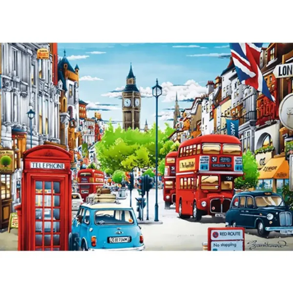 Londýnská ulice puzzle 1000 kusů - Trefl obrázek 2
