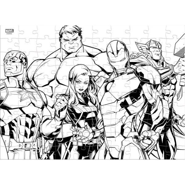 Luna: Avengers 2 v 1, 100dílné omalovánkové puzzle obrázek 3