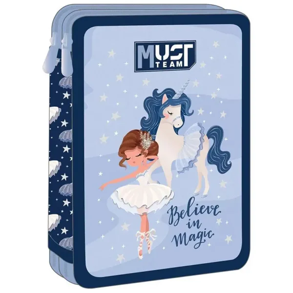Luna: Dvouvrstvé plně vybavené pouzdro na tužky s motivem Magic Unicorn od Must Team obrázek 1