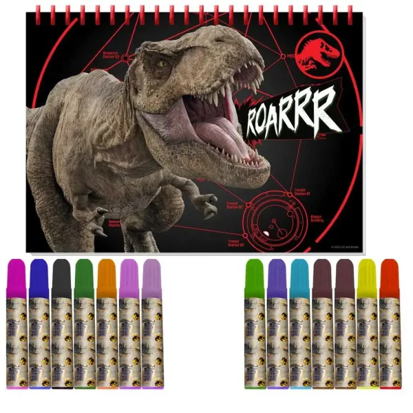 Luna: Malovací sada Jurassic World s šablonou a nálepkami 54x47cm obrázek 2