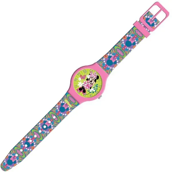 Luna: Náramkové hodinky s analogovým ciferníkem Minnie Mouse v kovové dárkové krabičce obrázek 2