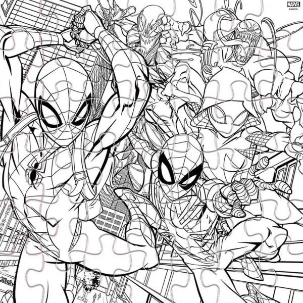 Luna: Spider-Man omalovánkové puzzle, 42 dílků obrázek 3