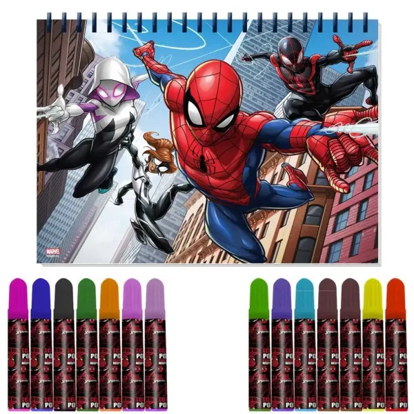 Luna: Spiderman malovací sada s šablonou a nálepkami 54x47cm obrázek 2