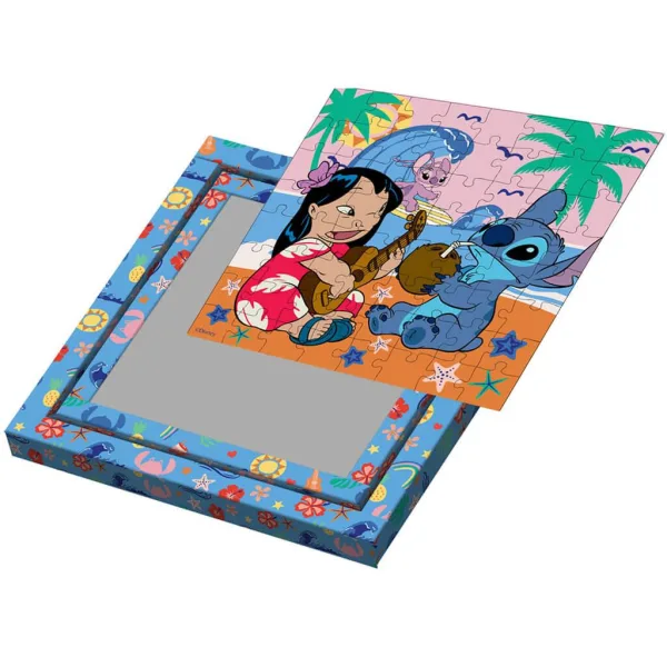Luna: Stitch Hawaii nálada 64dílné rámové omalovánkové puzzle obrázek 3