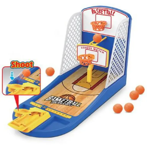 Luna: Stolní basketbalová sada pro zručnost s dvojitým košem 38x23cm obrázek 2