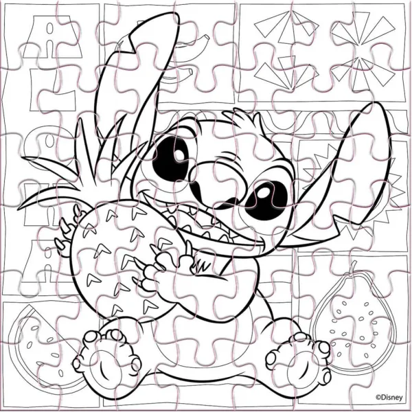 Luna: Vymalovatelné puzzle 42 dílků Stitch obrázek 3
