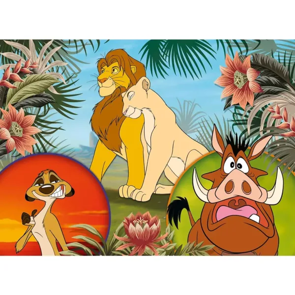 Lví král 2 v 1 24dílné Eco mini puzzle a omalovánka 35x25 cm – Lisciani obrázek 2