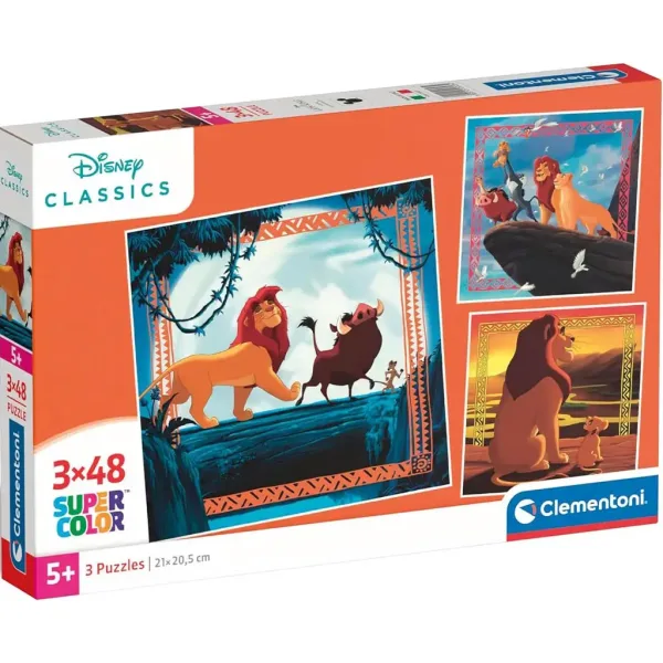 Lví král 3x48dílné Supercolor puzzle - Clementoni obrázek 1