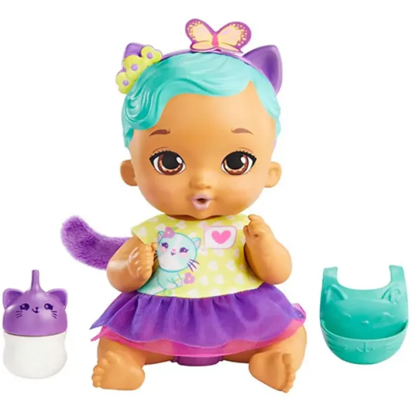 Můj zahrádkový miminko: Péče o Édi-Bébi - Tyrkysová kočička 30cm - Mattel obrázek 2