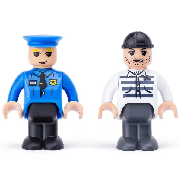 Magnetické policejní auto s přívěsem - Woodyland obrázek 3