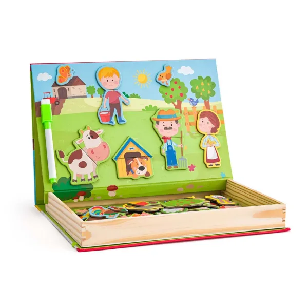Magnetické puzzle v krabičce - Farma - Woodyland obrázek 2