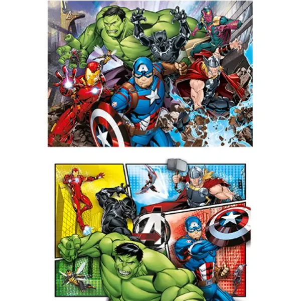 Marvel Avengers Supercolor 2 v 1 puzzle 2x60 ks - Clementoni obrázek 2