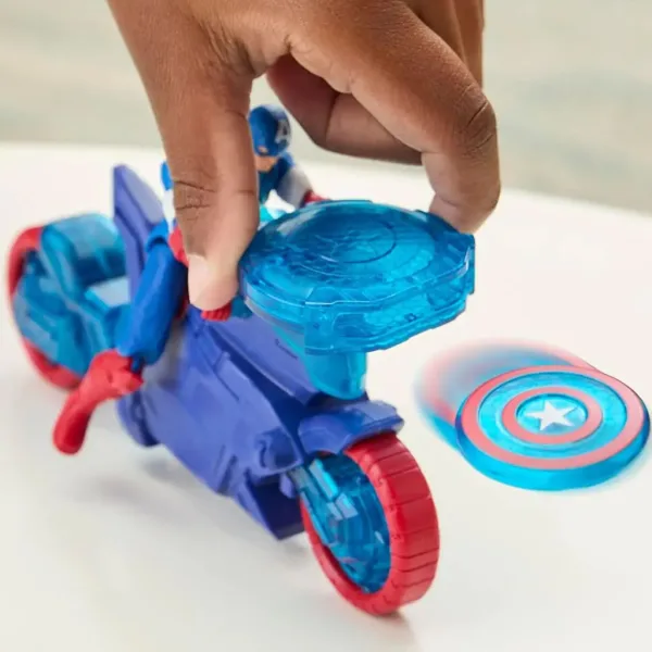 Marvel: Kapitán Amerika na motorce s vystřelovačem štítu – Hasbro obrázek 4