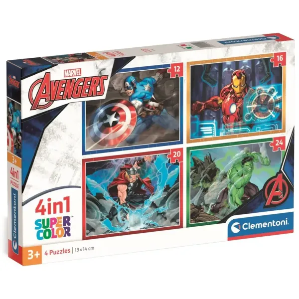 Marvel: Pomstytelé 4v1 Supercolor puzzle - Clementoni obrázek 1