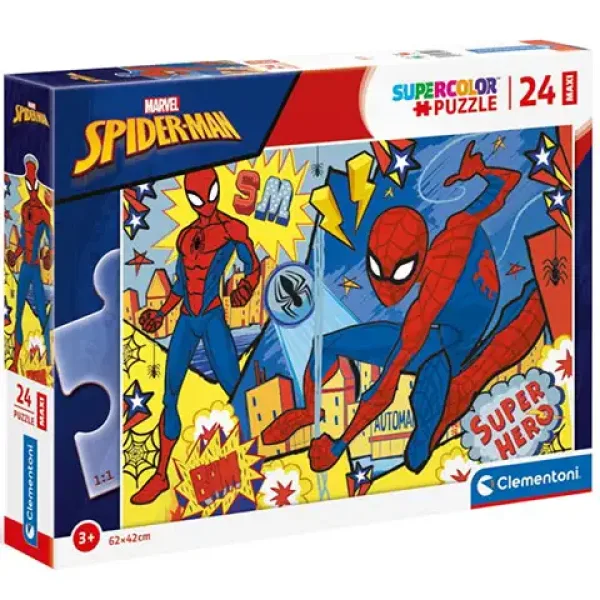 Marvel: Spider-Man Supercolor Maxi puzzle 24 ks - Clementoni obrázek 1