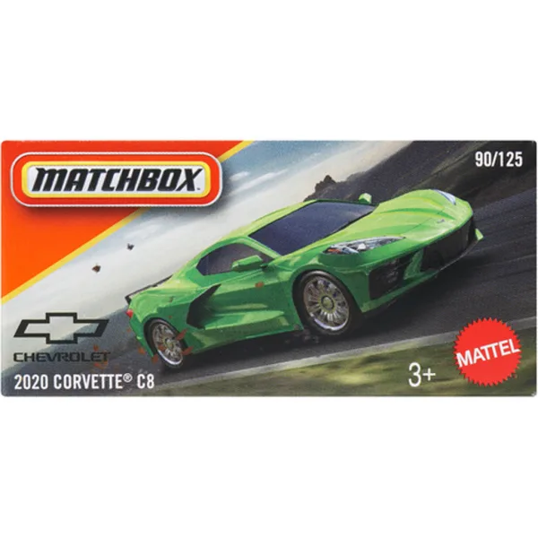 Matchbox: Kovové autíčko 2020 Chevrolet Corvette C8 v papírové krabičce 1/64 - Mattel obrázek 1