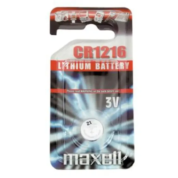 Maxell: Alkalická lithiová knoflíková baterie CR1216 1ks v blisterovém balení obrázek 1