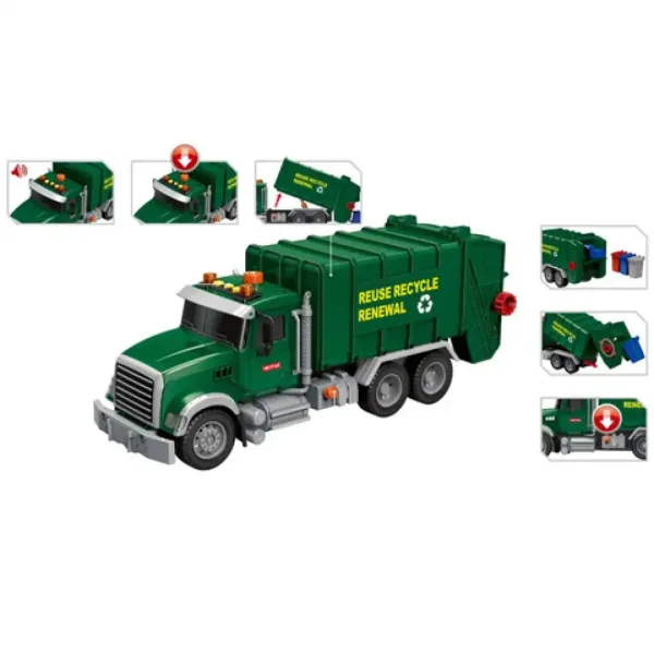 Mega Truck: Selektivní odpadkový vůz s osvětlením a zvukem 40x14x21cm obrázek 3
