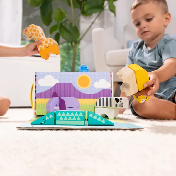 Melissa & Doug: Blockables - Safari zvířecí dřevěná herní sada - Spin Master obrázek 3