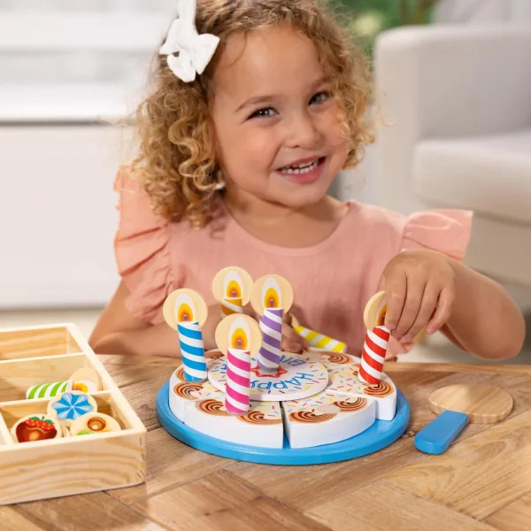 Melissa & Doug: Dřevěná narozeninová dortová sada - Spin Master obrázek 3