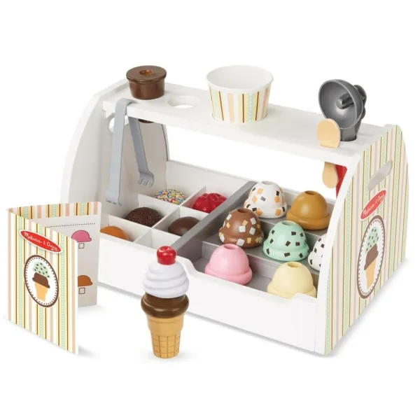 Melissa & Doug: Dřevěná zmrzlinárna herní sada - Spin Master obrázek 2
