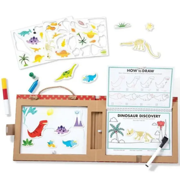 Melissa & Doug: Dinosauří smazatelný kreslící a magnetický kreativní set obrázek 2