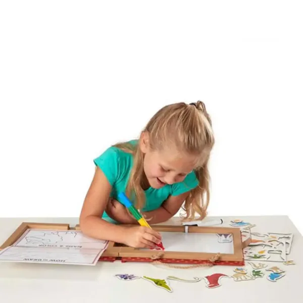 Melissa & Doug: Dinosauří smazatelný kreslící a magnetický kreativní set obrázek 3