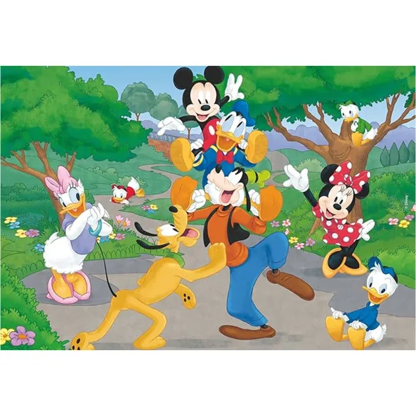 Mickey Mouse 2 v 1 2x12dílné maxi puzzle a omalovánky - Lisciani obrázek 3
