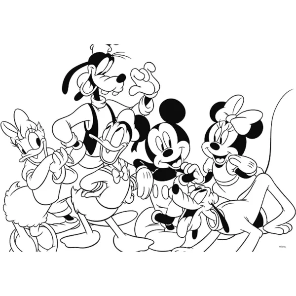 Mickey Mouse 2 v 1 2x12dílné maxi puzzle a omalovánky - Lisciani obrázek 4
