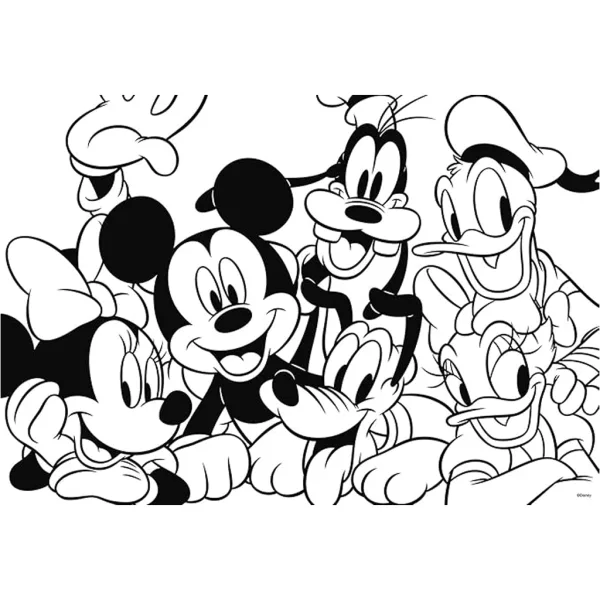 Mickey Mouse 2 v 1 2x12dílné maxi puzzle a omalovánky - Lisciani obrázek 5