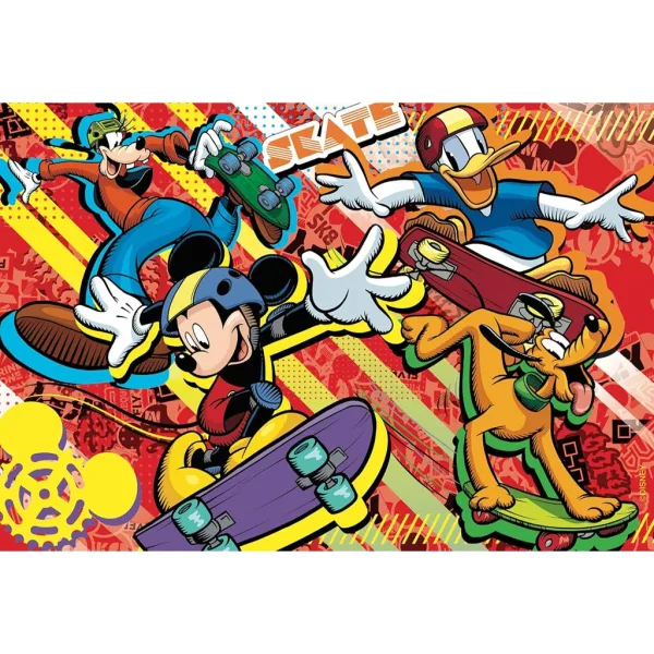 Mickey Mouse 2 v 1, 60dílné puzzle a omalovánka 50x35 cm - Lisciani obrázek 2