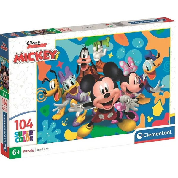 Mickey Mouse a jeho přátelé 104dílné supercolor puzzle – Clementoni obrázek 1