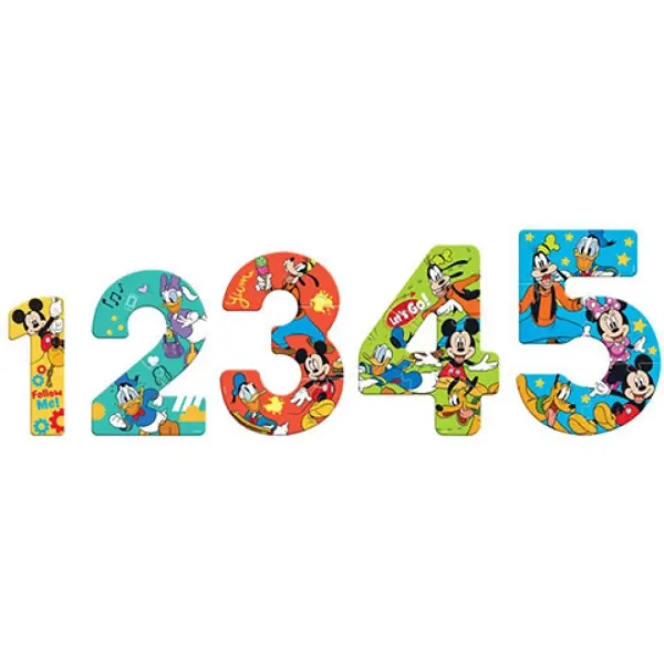 Mickey Mouse puzzle s čísly, 15 kusů obrázek 2