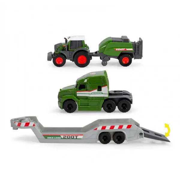 Mikro přepravní kamion s traktorem Fendt a lisem na balíky - Dickie Toys obrázek 3