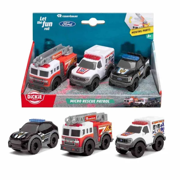 Mikro záchranná vozidla v několika variantách 1/64 - Dickie Toys obrázek 2