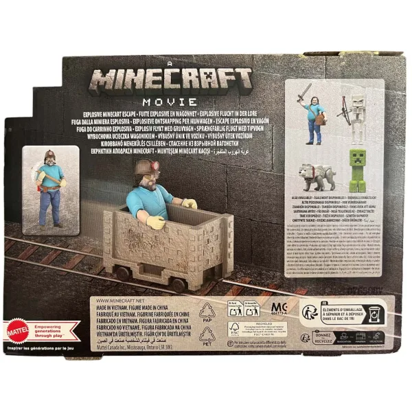 Minecraft: Film – Herní sada Steve a důlní vozík – Mattel obrázek 2