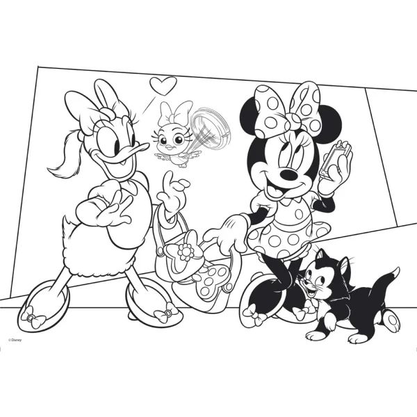 Minnie Mouse 2 v 1 108dílné puzzle a omalovánka 50x35 cm - Lisciani obrázek 3