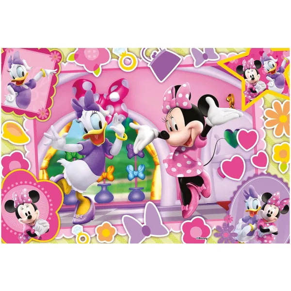 Minnie Mouse 2 v 1, puzzle a omalovánka, 60 dílků, 50x35 cm - Lisciani obrázek 2