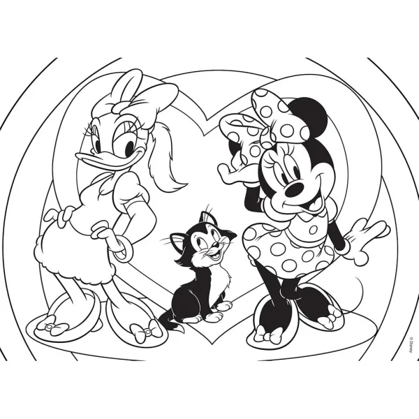 Minnie Mouse 2 v 1, puzzle se 108 dílky a omalovánka 70x50 cm – Lisciani obrázek 2