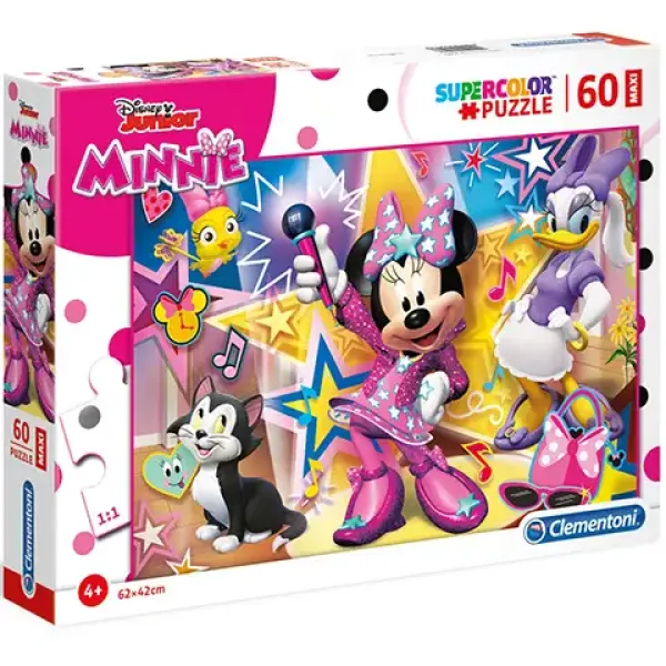 Minnie myš a její šťastní pomocníci Supercolor Maxi puzzle 60ks - Clementoni obrázek 1