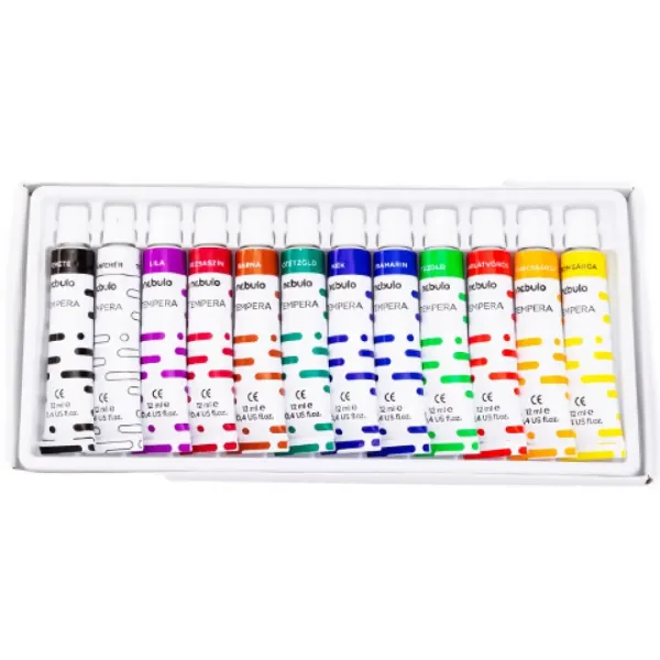 Mlhovina: Barevný tempera set 12ml 12ks obrázek 2
