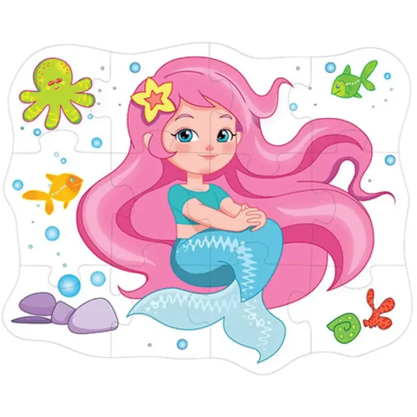 Mořská panna obří podlahové puzzle 12 dílků obrázek 2