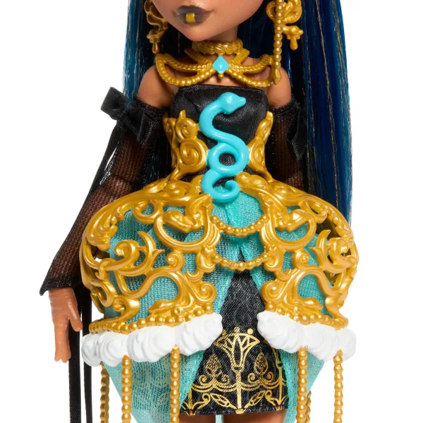 Monster High: Děsivě sladké narozeniny – panenka Cleo De Nile s balónkem a dárkem – Mattel obrázek 3
