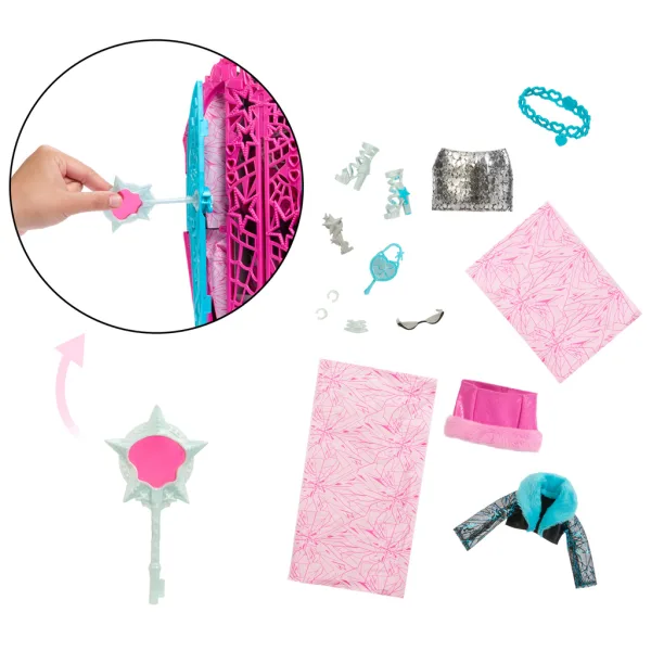 Monster High: Strašidelná tajemství nejlepších přátel – Hrůzné pátrání Tajemství Hauntlywoodu Catty Noir panenka - Mattel obrázek 5
